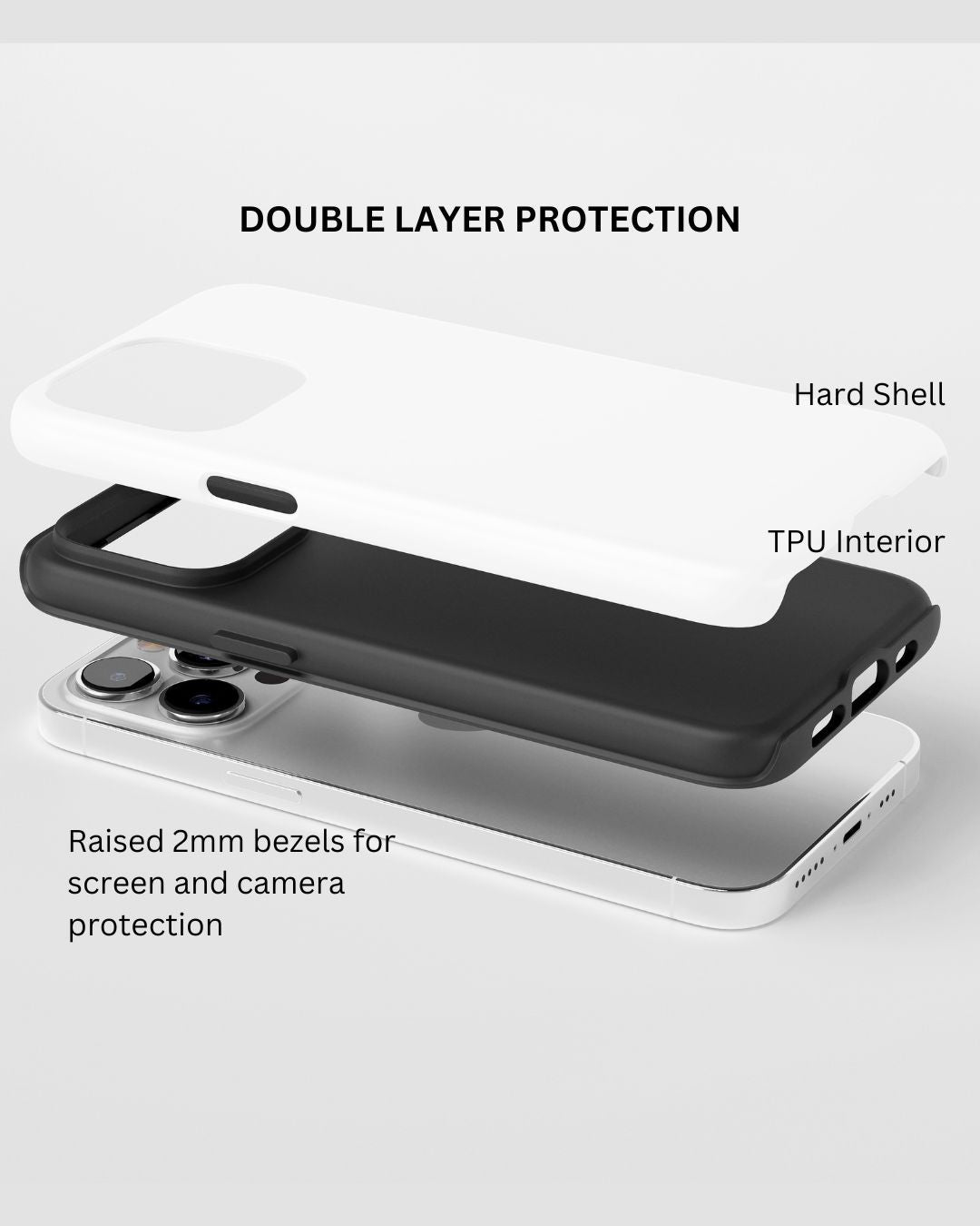 Double-Layer Semi-Handprinted Tough Matte Cherry iPhone Case (MagSafe-Compatible)