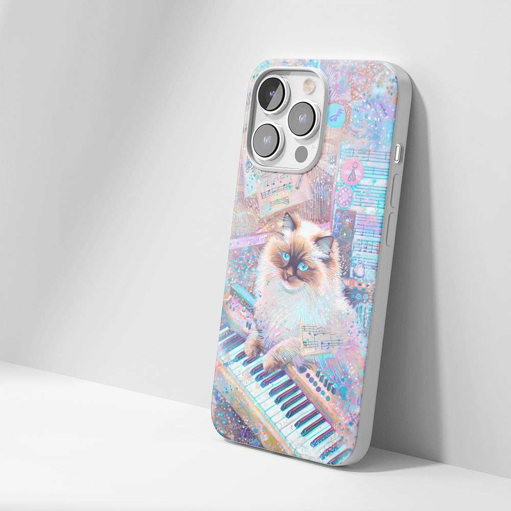 Latest 3rd-Generation Crystal Tough Glossy Ragdoll Cat iPhone Case (MagSafe-Compatible)
