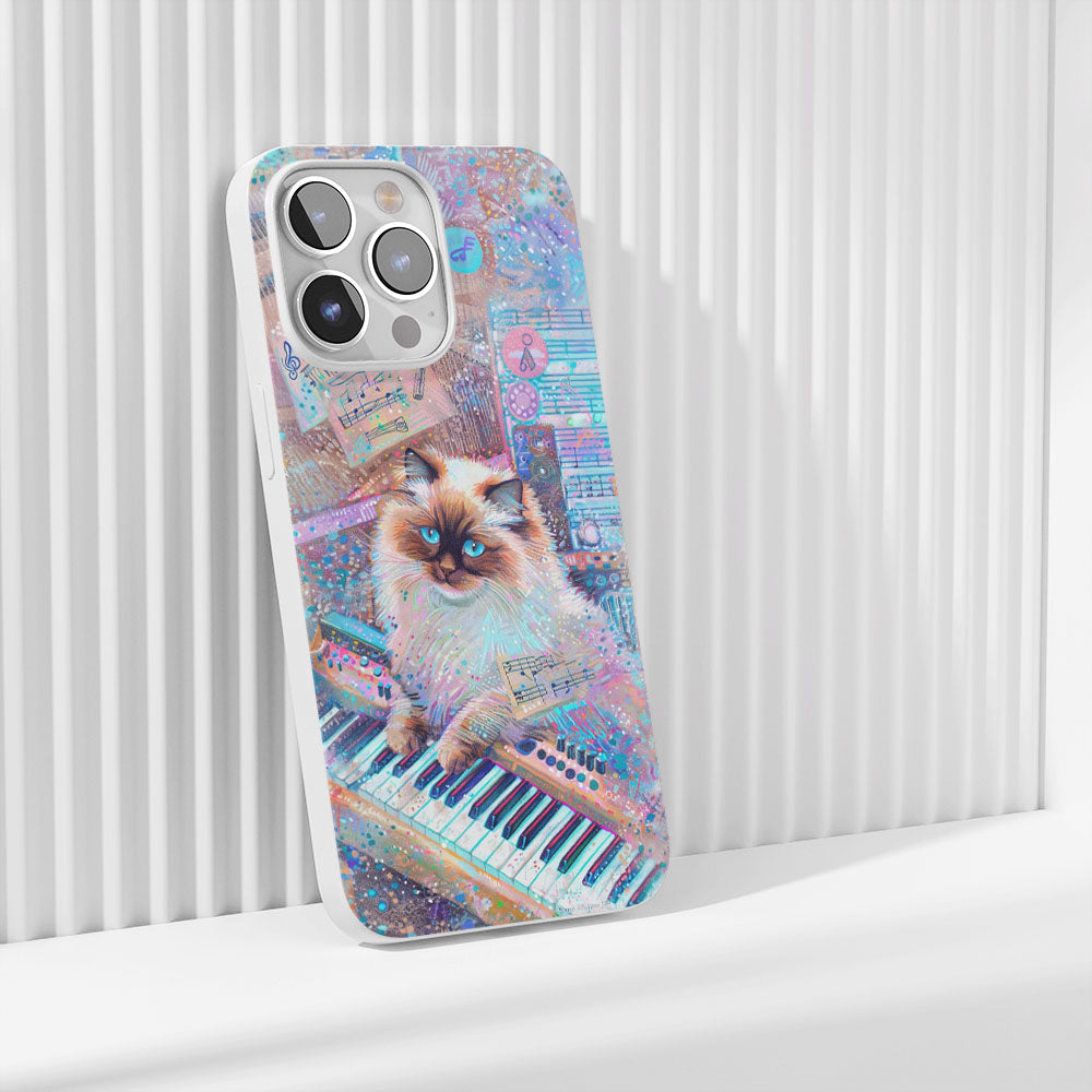 Latest 3rd-Generation Crystal Tough Glossy Ragdoll Cat iPhone Case (MagSafe-Compatible)