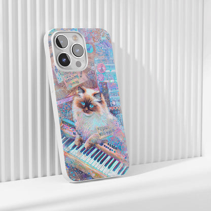 Latest 3rd-Generation Crystal Tough Glossy Ragdoll Cat iPhone Case (MagSafe-Compatible)
