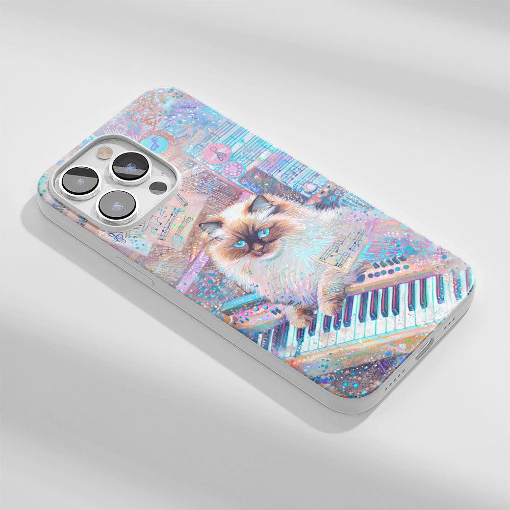 Latest 3rd-Generation Crystal Tough Glossy Ragdoll Cat iPhone Case (MagSafe-Compatible)