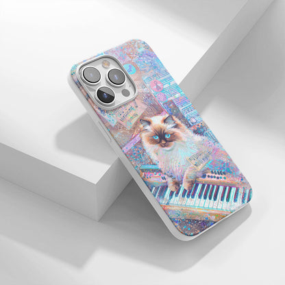 Latest 3rd-Generation Crystal Tough Glossy Ragdoll Cat iPhone Case (MagSafe-Compatible)