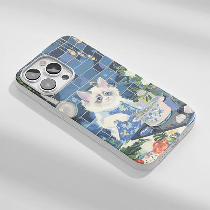 Latest 3rd-Generation Crystal Tough Glossy Ragdoll Cat iPhone Case (MagSafe-Compatible)