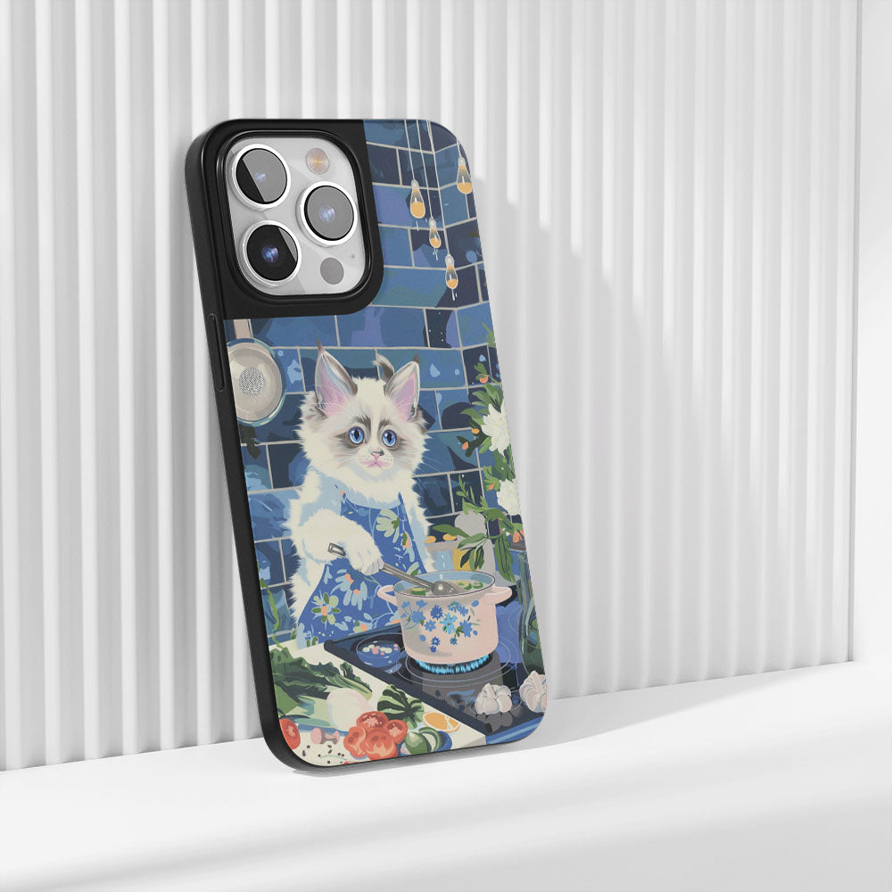 工業級堅韌霧面布娃娃貓 iPhone 手機殼（相容於 MagSafe） 