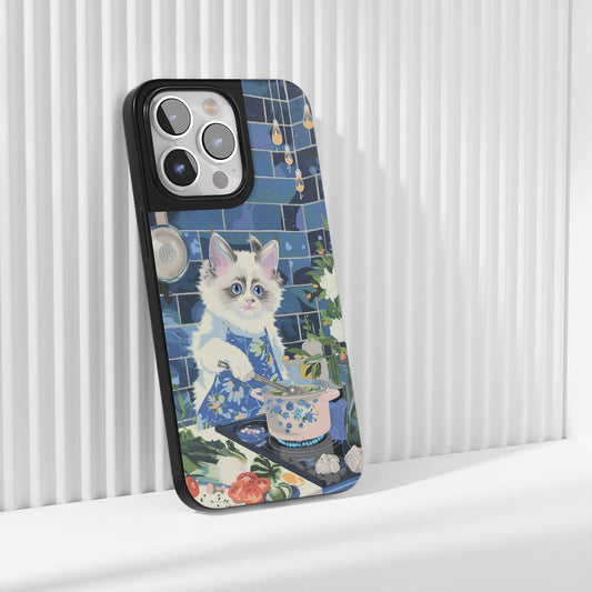 工業級堅韌霧面布娃娃貓 iPhone 手機殼（相容於 MagSafe） 