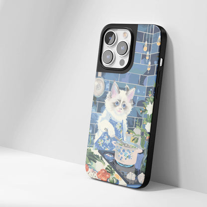 工業級堅韌霧面布娃娃貓 iPhone 手機殼（相容於 MagSafe） 