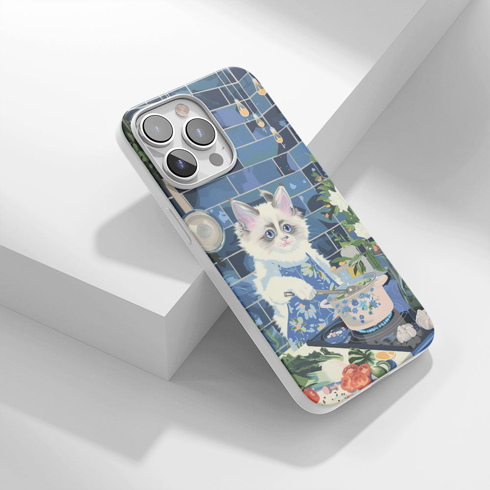 Latest 3rd-Generation Crystal Tough Glossy Ragdoll Cat iPhone Case (MagSafe-Compatible)