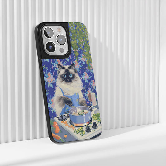 工業級堅韌霧面布娃娃貓 iPhone 手機殼（相容於 MagSafe） 
