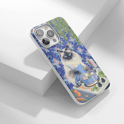 最新第三代水晶堅韌光澤布娃娃貓 iPhone 手機殼（適用於 MagSafe） 