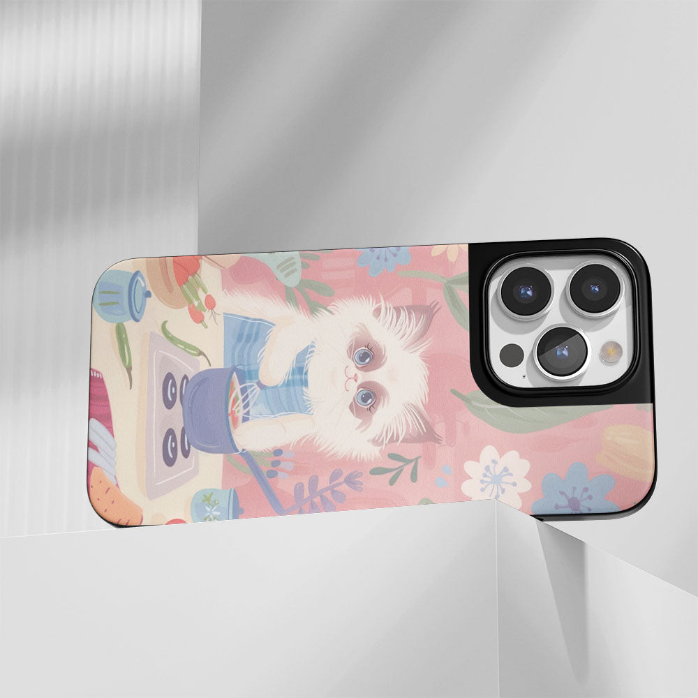 工業級堅韌霧面布娃娃貓 iPhone 手機殼（相容於 MagSafe） 