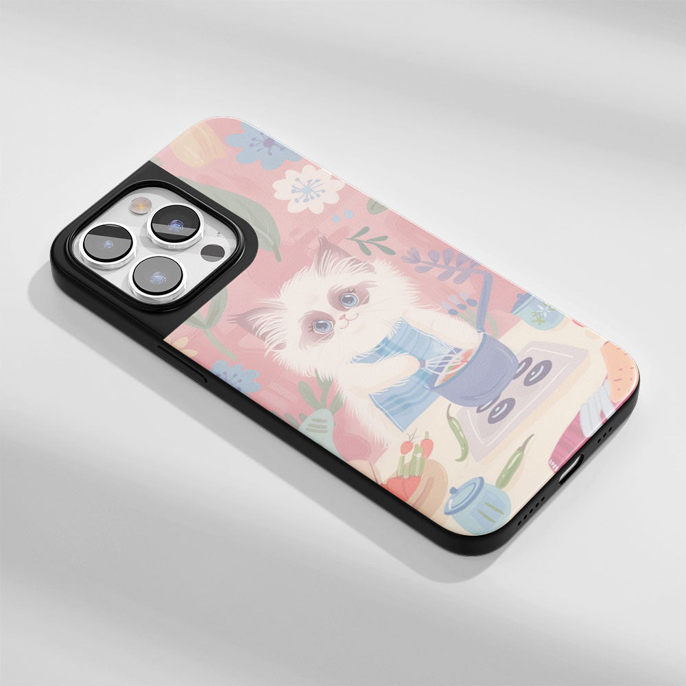 工業級堅韌霧面布娃娃貓 iPhone 手機殼（相容於 MagSafe） 