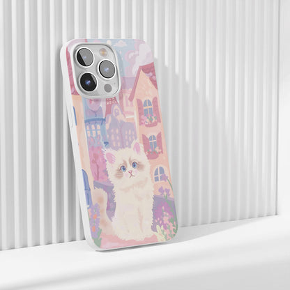Latest 3rd-Generation Crystal Tough Glossy Ragdoll Cat iPhone Case (MagSafe-Compatible)