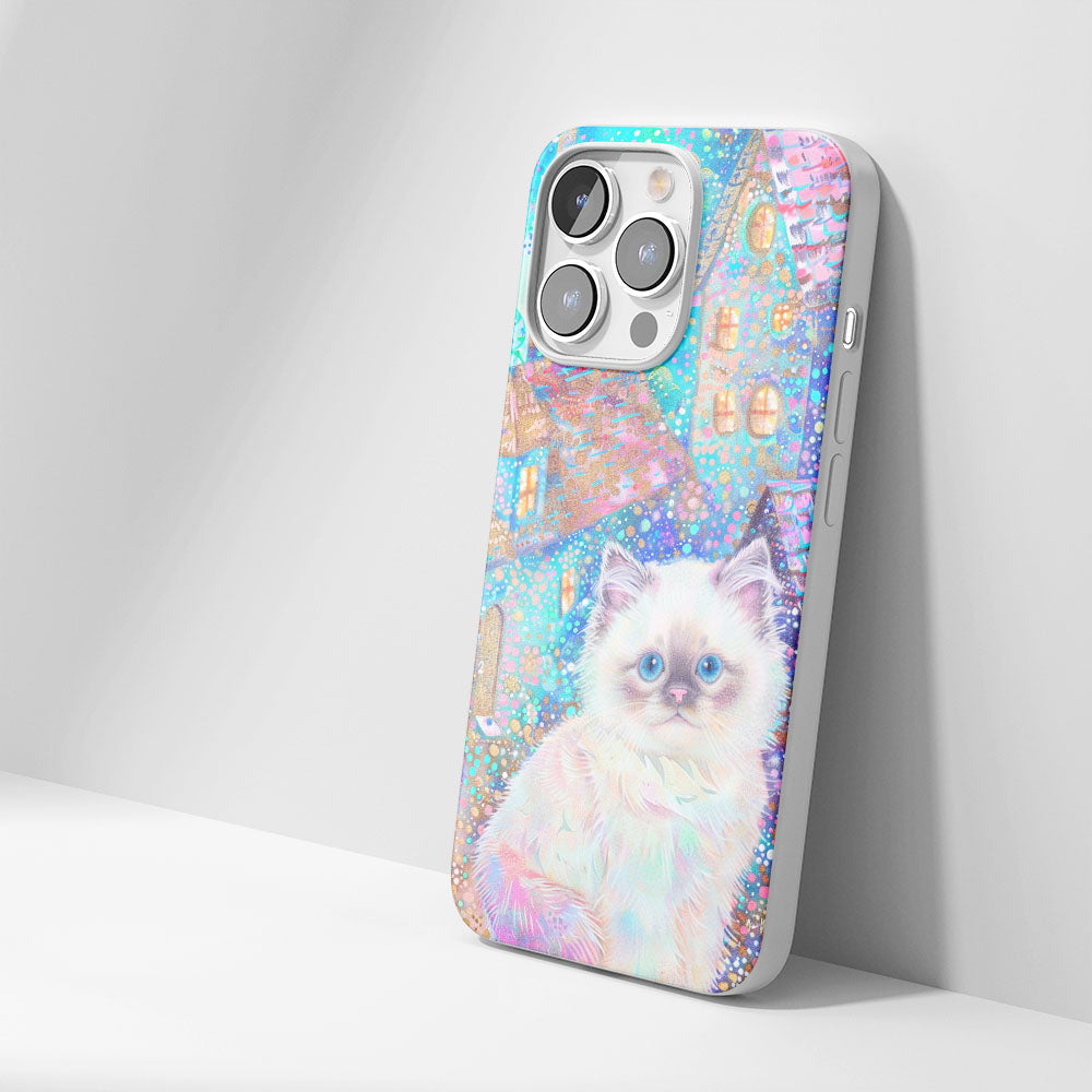 Latest 3rd-Generation Crystal Tough Glossy Ragdoll Cat iPhone Case