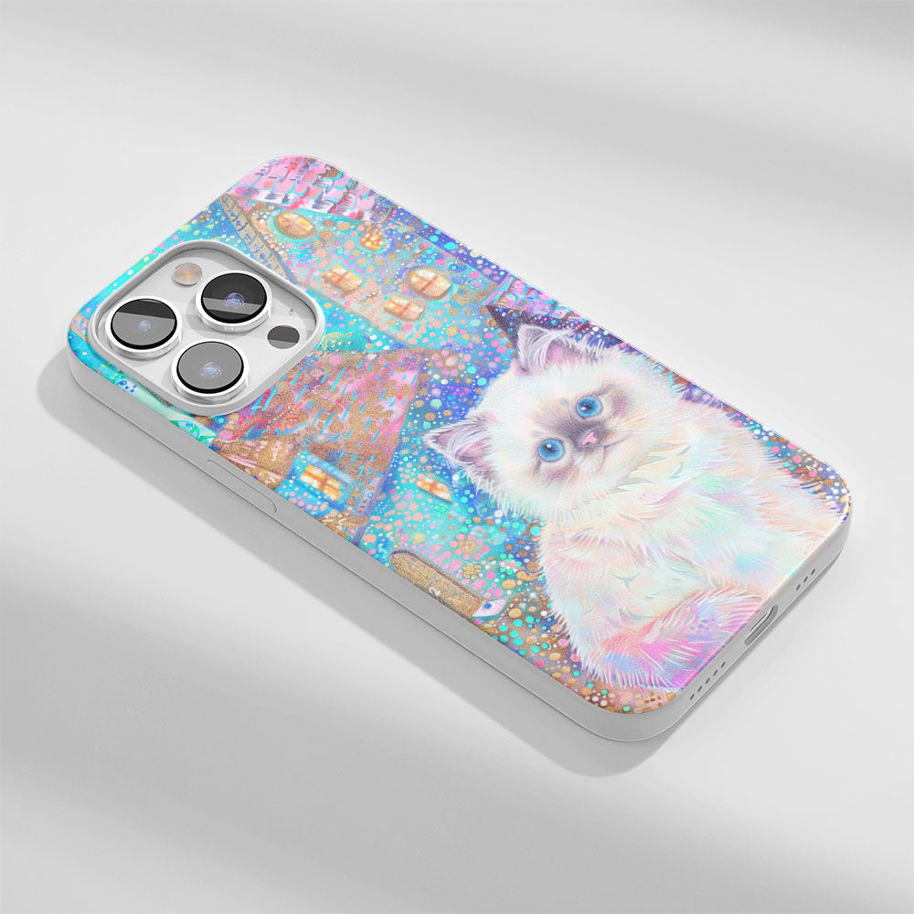 Latest 3rd-Generation Crystal Tough Glossy Ragdoll Cat iPhone Case