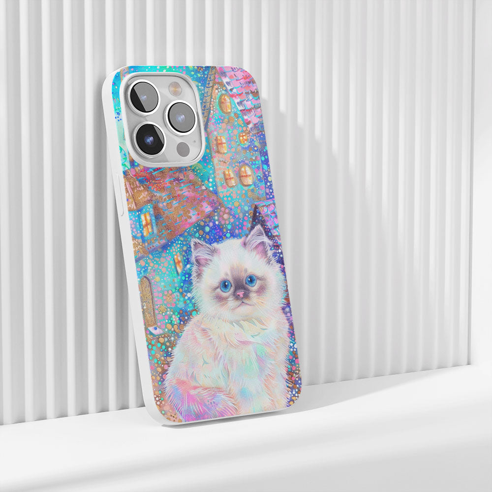 Latest 3rd-Generation Crystal Tough Glossy Ragdoll Cat iPhone Case