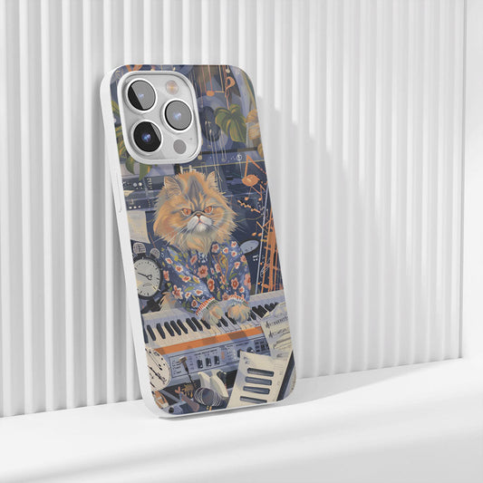 Latest 3rd-Generation Crystal Tough Glossy Persian Cat iPhone Case (MagSafe-Compatible)