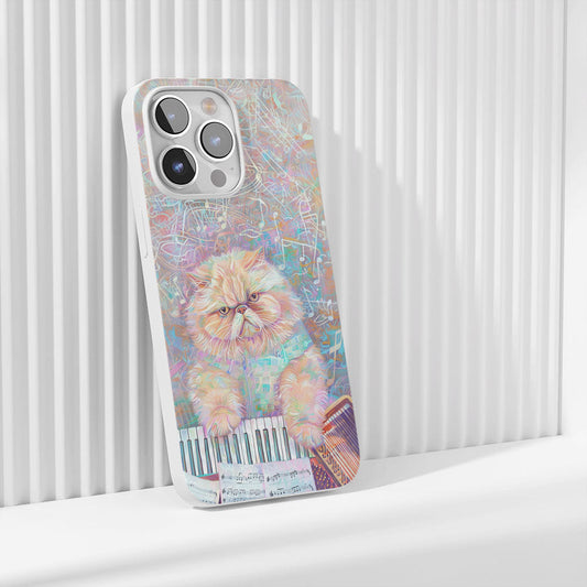Latest 3rd-Generation Crystal Tough Glossy Persian Cat iPhone Case (MagSafe-Compatible)