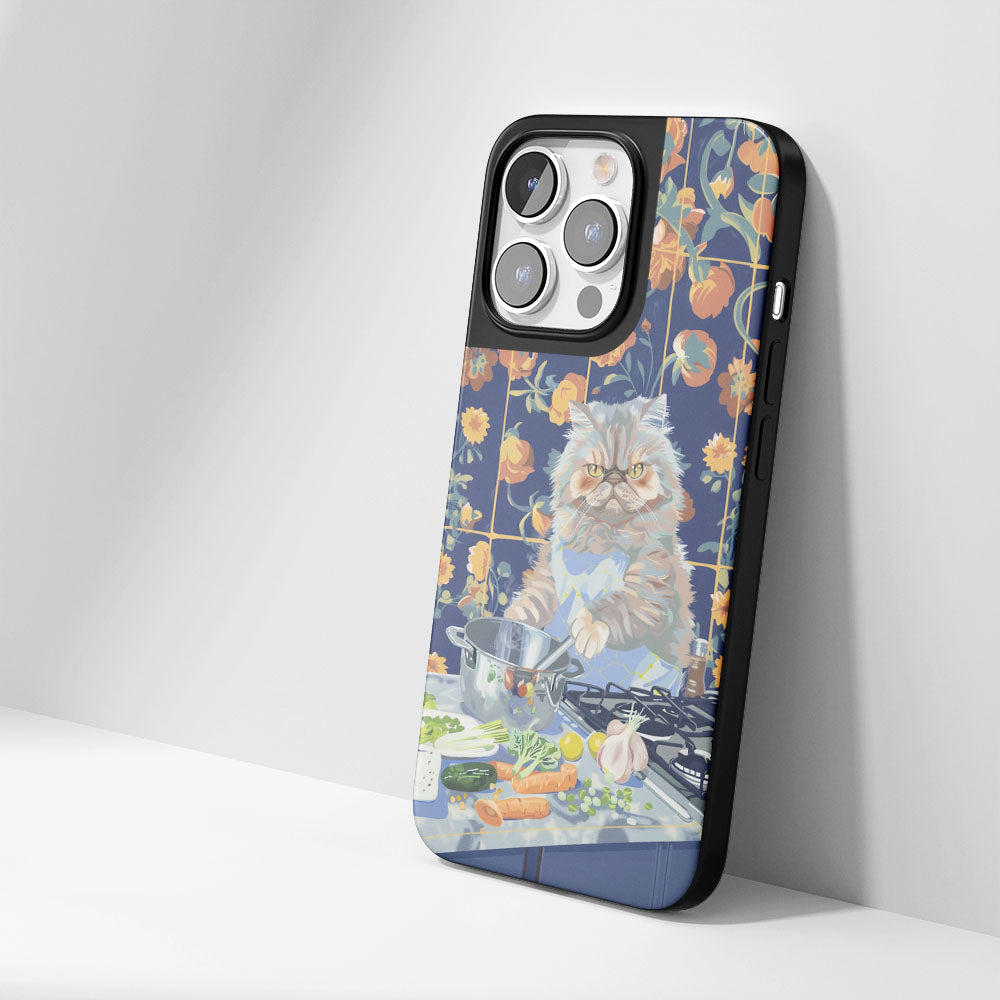 เคส iPhone ลายแมวเปอร์เซียเคลือบด้านสุดแกร่งระดับอุตสาหกรรม (รองรับ MagSafe)