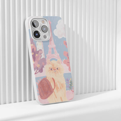 Latest 3rd-Generation Crystal Tough Glossy Persian Cat iPhone Case (MagSafe-Compatible)