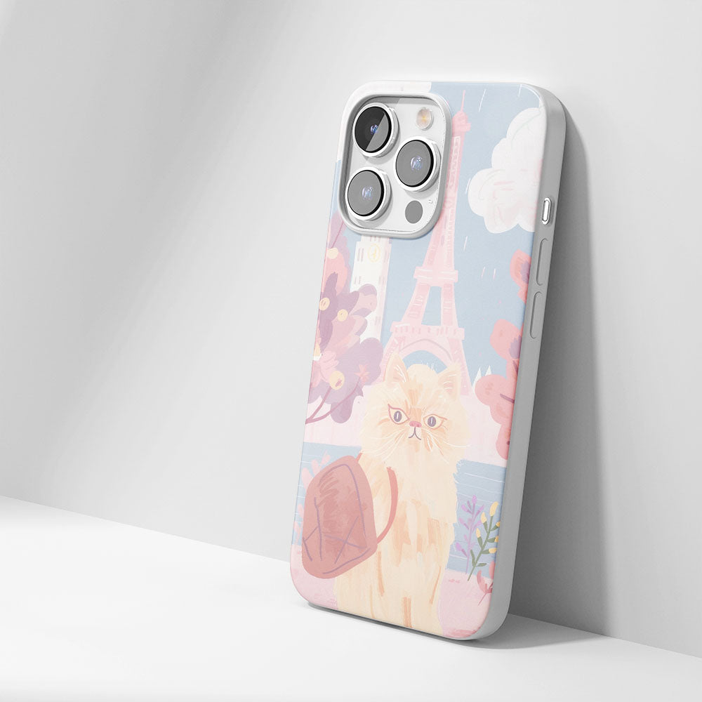 Latest 3rd-Generation Crystal Tough Glossy Persian Cat iPhone Case (MagSafe-Compatible)