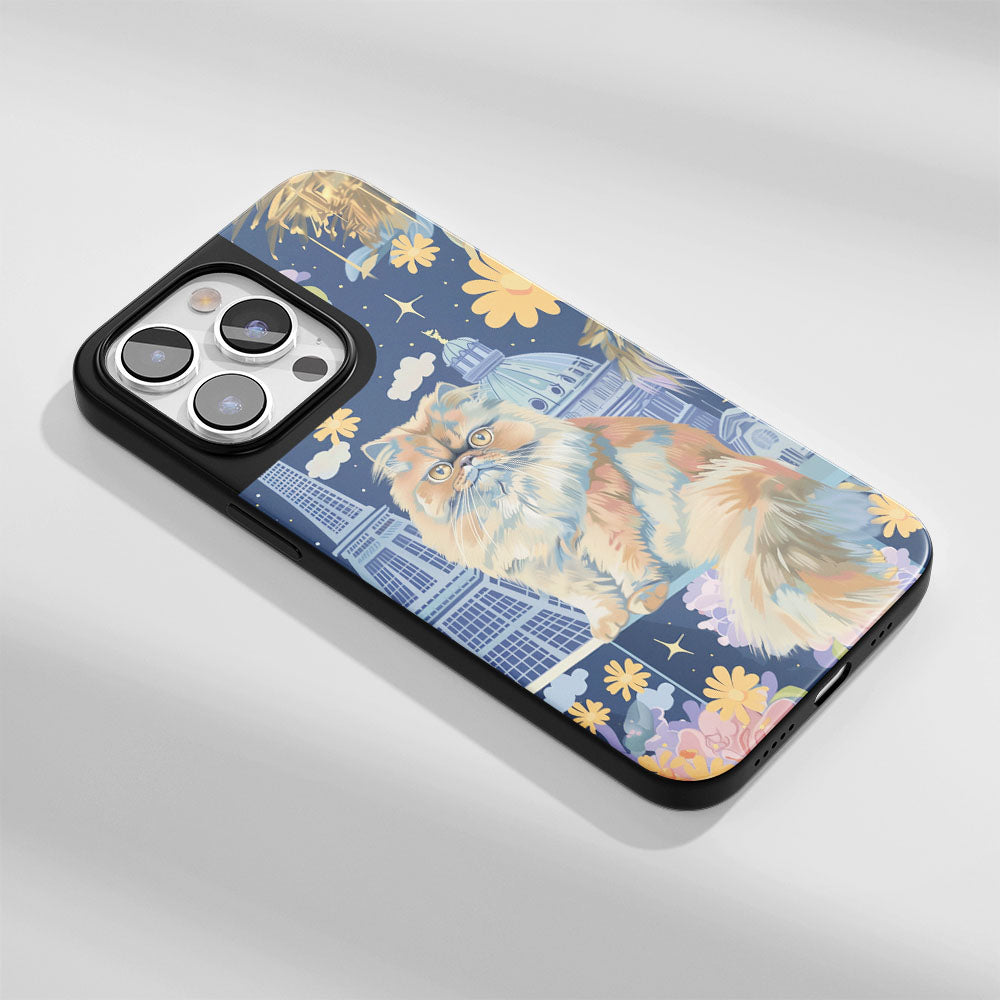 เคส iPhone ลายแมวเปอร์เซียเคลือบด้านสุดแกร่งระดับอุตสาหกรรม (รองรับ MagSafe)