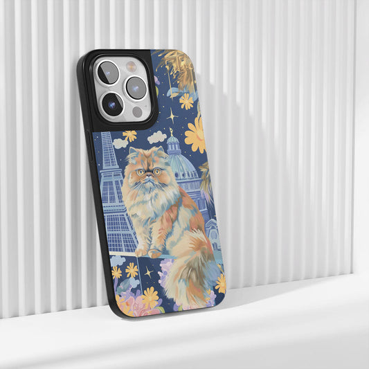 Industry-Level Tough Matte Persian Cat iPhone Case (MagSafe-Compatible)