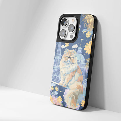 เคส iPhone ลายแมวเปอร์เซียเคลือบด้านสุดแกร่งระดับอุตสาหกรรม (รองรับ MagSafe)