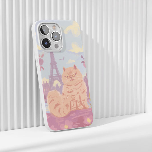 Latest 3rd-Generation Crystal Tough Glossy Persian Cat iPhone Case (MagSafe-Compatible)