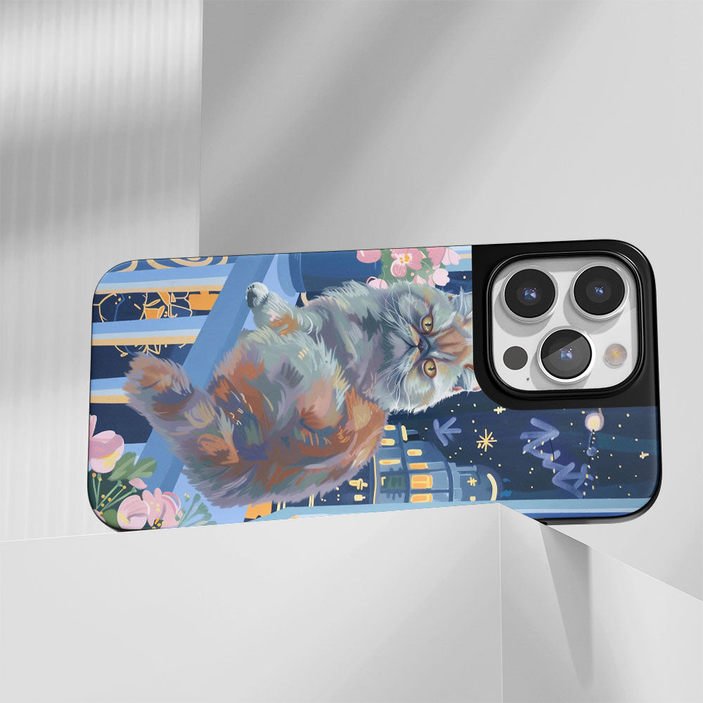 Industry-Level Tough Matte Persian Cat iPhone Case (MagSafe-Compatible)