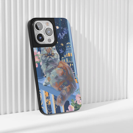 Industry-Level Tough Matte Persian Cat iPhone Case (MagSafe-Compatible)