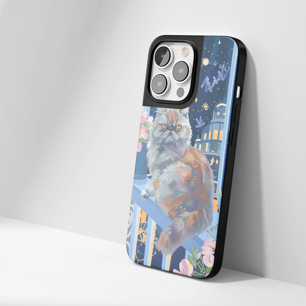 Industry-Level Tough Matte Persian Cat iPhone Case (MagSafe-Compatible)