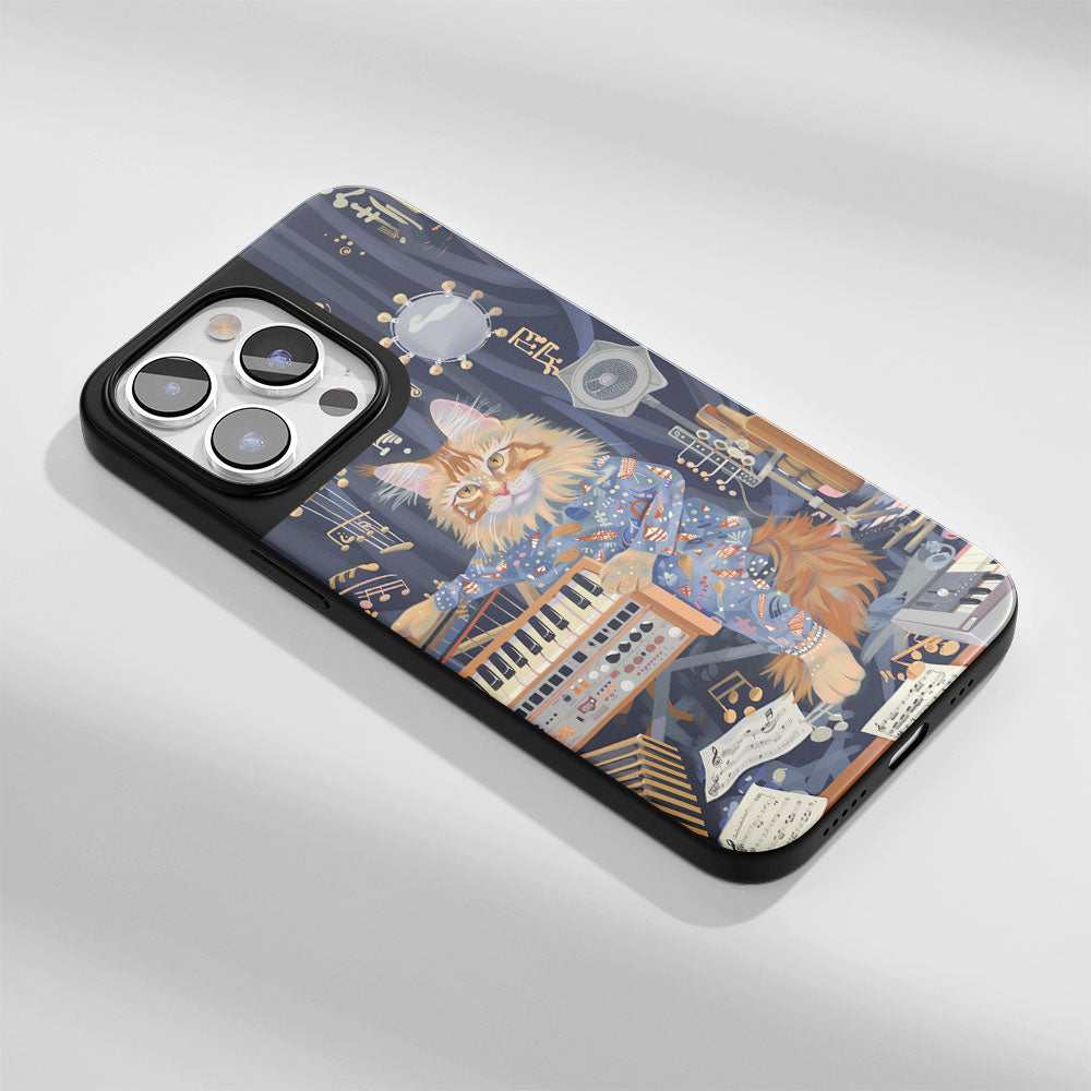 Industry-Level Tough Matte Maine Coon Cat iPhone Case (MagSafe-Compatible)