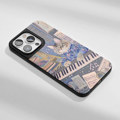Industry-Level Tough Matte Maine Coon Cat iPhone Case (MagSafe-Compatible)