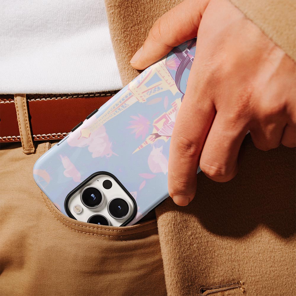 เคส iPhone แมวเมนคูนเคลือบด้านพิมพ์ลายด้วยมือสองชั้น 
