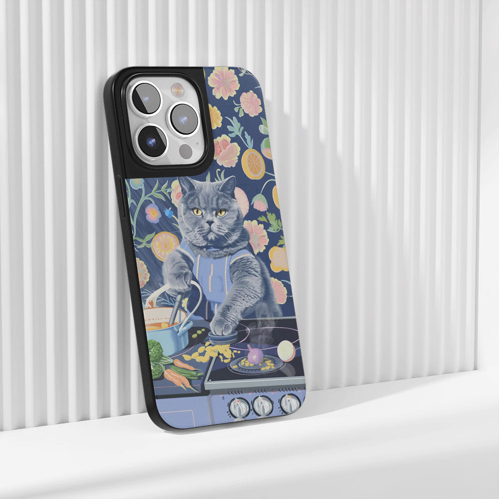 เคส iPhone สำหรับแมว British Shorthair แบบด้านที่ทนทานระดับอุตสาหกรรม (รองรับ MagSafe)