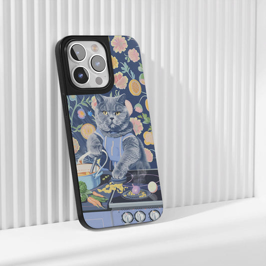 เคส iPhone สำหรับแมว British Shorthair แบบด้านที่ทนทานระดับอุตสาหกรรม (รองรับ MagSafe)