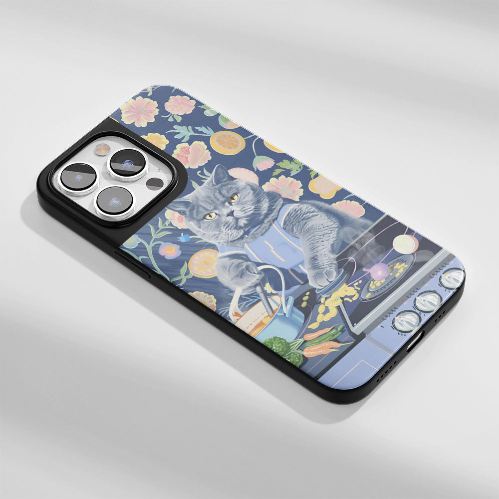 เคส iPhone สำหรับแมว British Shorthair แบบด้านที่ทนทานระดับอุตสาหกรรม (รองรับ MagSafe)