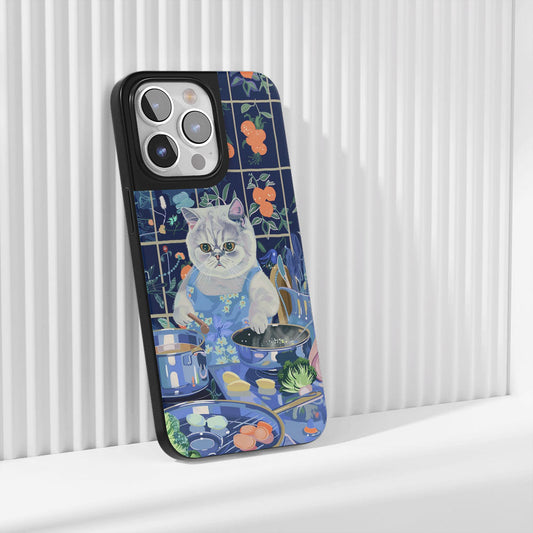 เคส iPhone สำหรับแมว British Shorthair แบบด้านที่ทนทานระดับอุตสาหกรรม (รองรับ MagSafe)