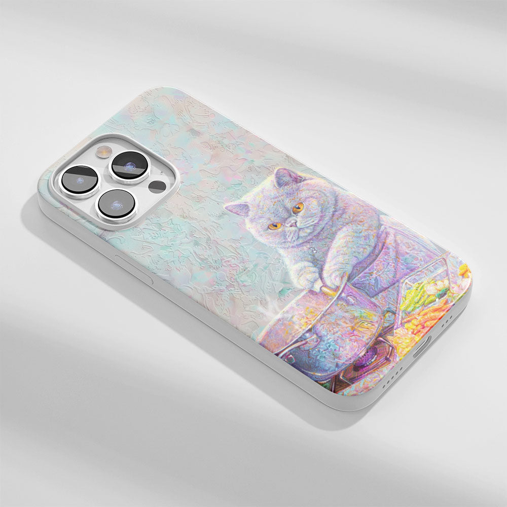 Latest 3rd-Generation Crystal Tough Glossy British Shorthair Cat iPhone Case (MagSafe-Compatible)
