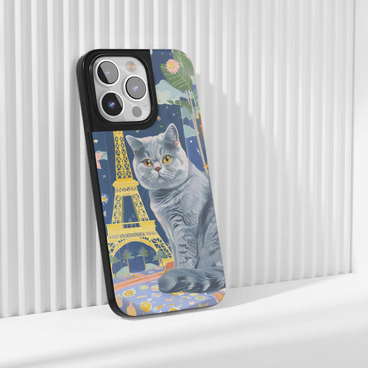 เคส iPhone สำหรับแมว British Shorthair แบบด้านที่ทนทานระดับอุตสาหกรรม (รองรับ MagSafe)