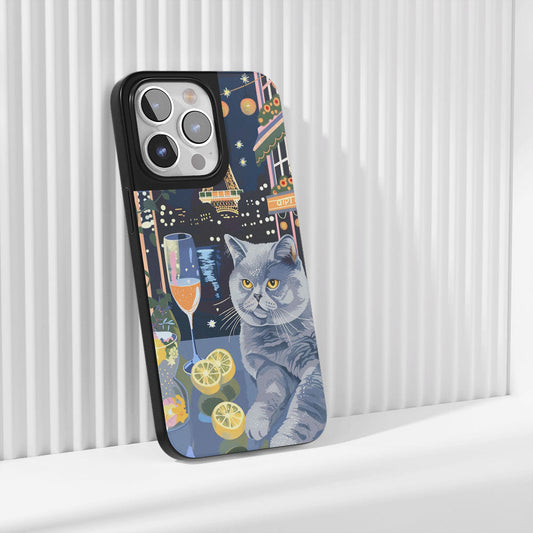 เคส iPhone สำหรับแมว British Shorthair แบบด้านที่ทนทานระดับอุตสาหกรรม (รองรับ MagSafe)
