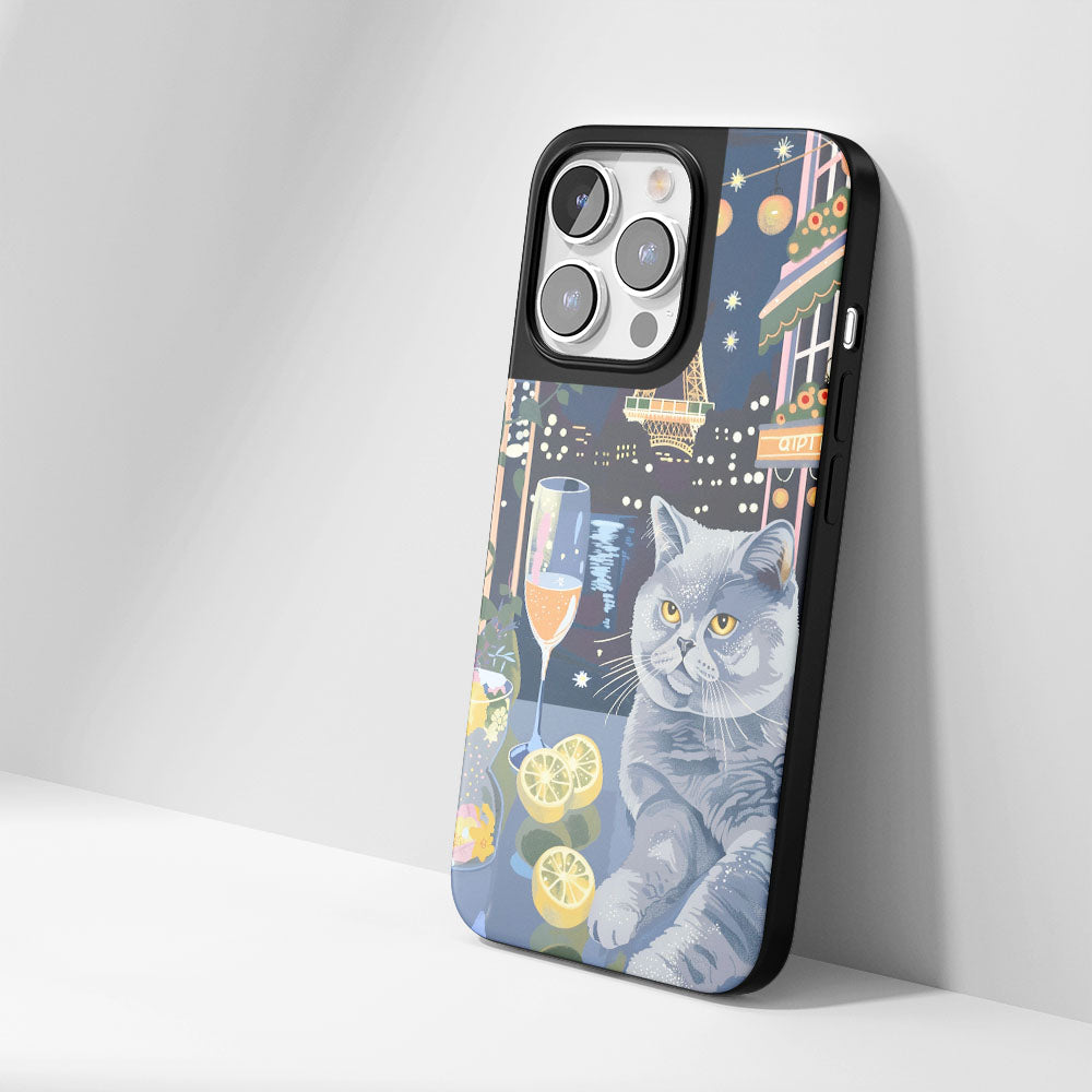 Industry-Level Tough Matte British Shorthair Cat iPhone Case (MagSafe-Compatible)