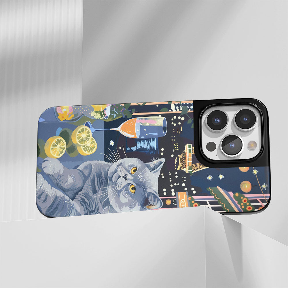 Industry-Level Tough Matte British Shorthair Cat iPhone Case (MagSafe-Compatible)