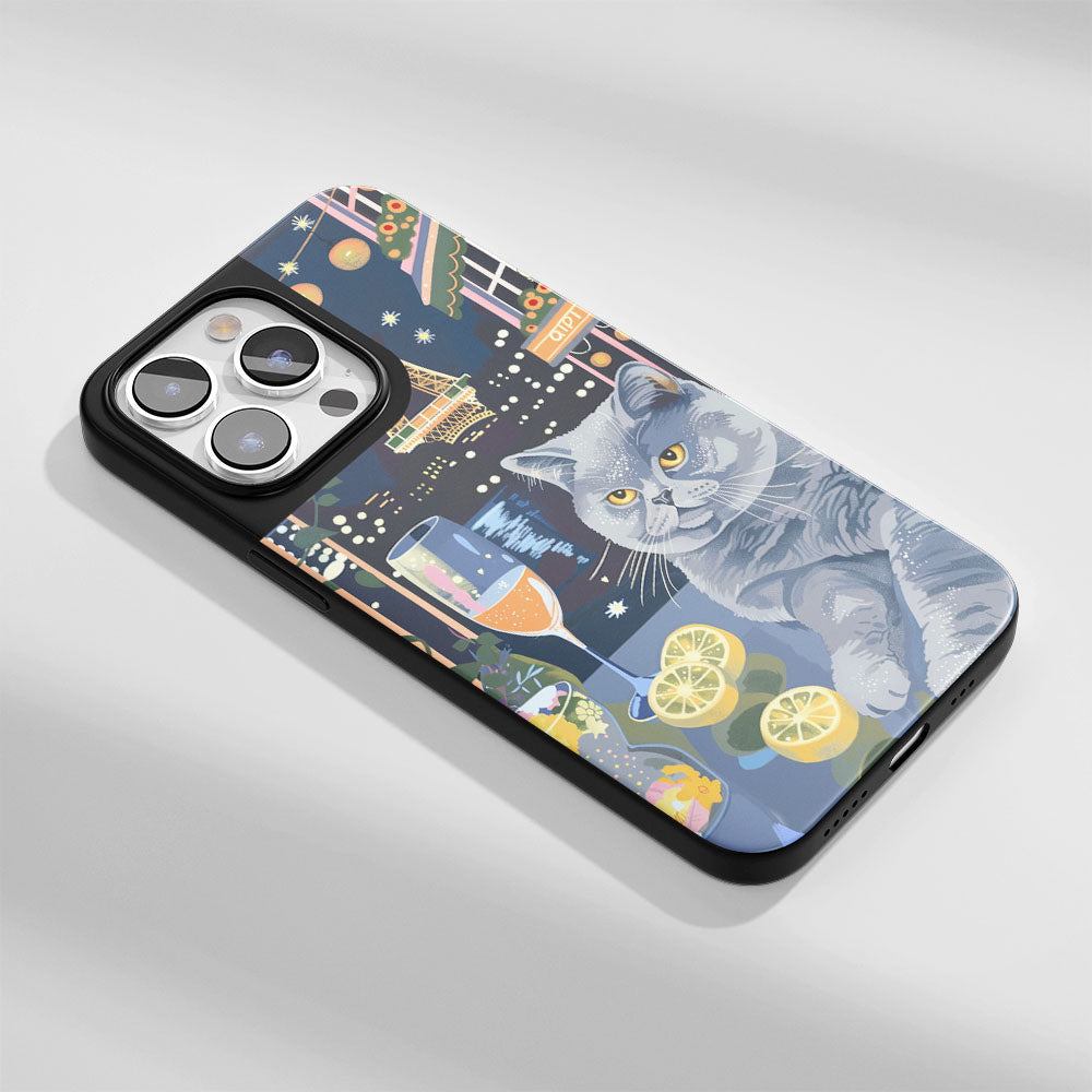 Industry-Level Tough Matte British Shorthair Cat iPhone Case (MagSafe-Compatible)