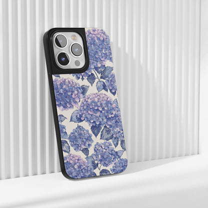 Industry-Level Tough Matte Hydrangea iPhone Case (MagSafe-Compatible)