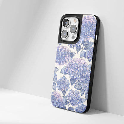 Industry-Level Tough Matte Hydrangea iPhone Case (MagSafe-Compatible)
