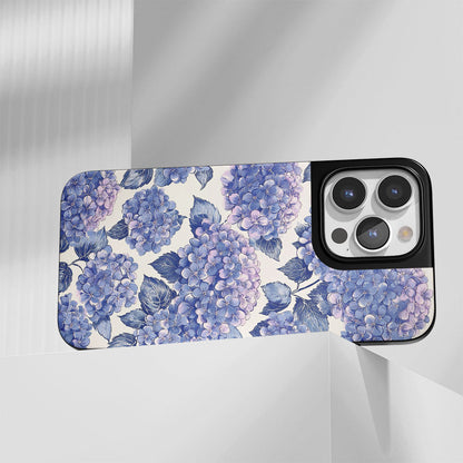 Industry-Level Tough Matte Hydrangea iPhone Case (MagSafe-Compatible)