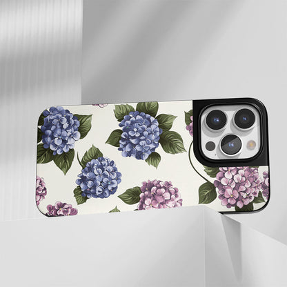 Industry-Level Tough Matte Hydrangea iPhone Case (MagSafe-Compatible)