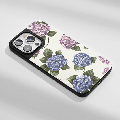 Industry-Level Tough Matte Hydrangea iPhone Case (MagSafe-Compatible)