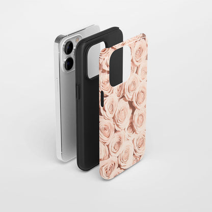 เคส iPhone แบบด้านทนทานพิมพ์ลายด้วยมือสองชั้น 